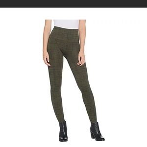 Spanx Look At Me Now Olive Crosshatch Women’s Leggings Size XS NWT
